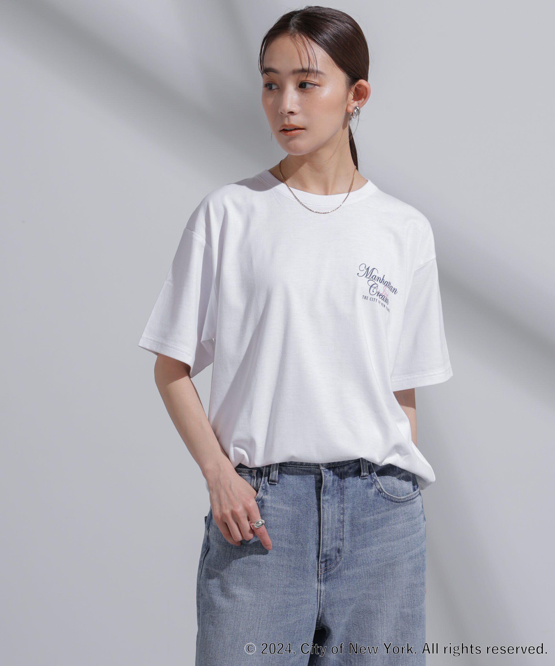 NANO universe「GOOD ROCK SPEED&times;Anti Soaked(R) 汗染み防止 NYC Tシャツ」|Tシャツ・カットソー|