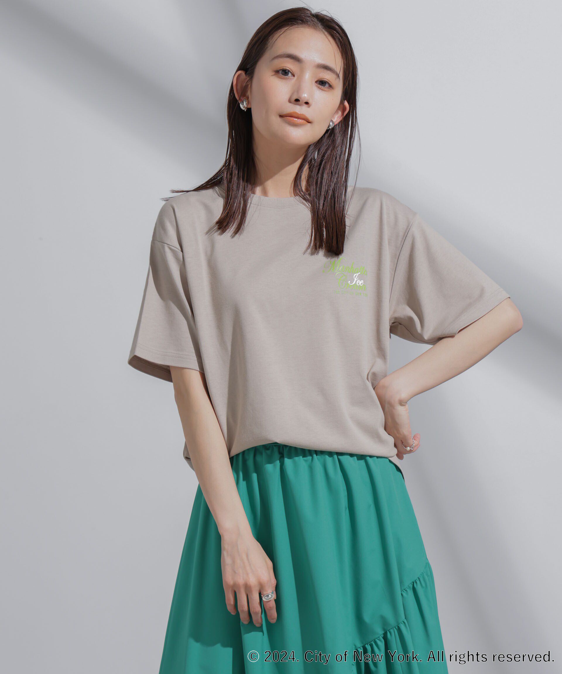 NANO universe「GOOD ROCK SPEED&times;Anti Soaked(R) 汗染み防止 NYC Tシャツ」|Tシャツ・カットソー|