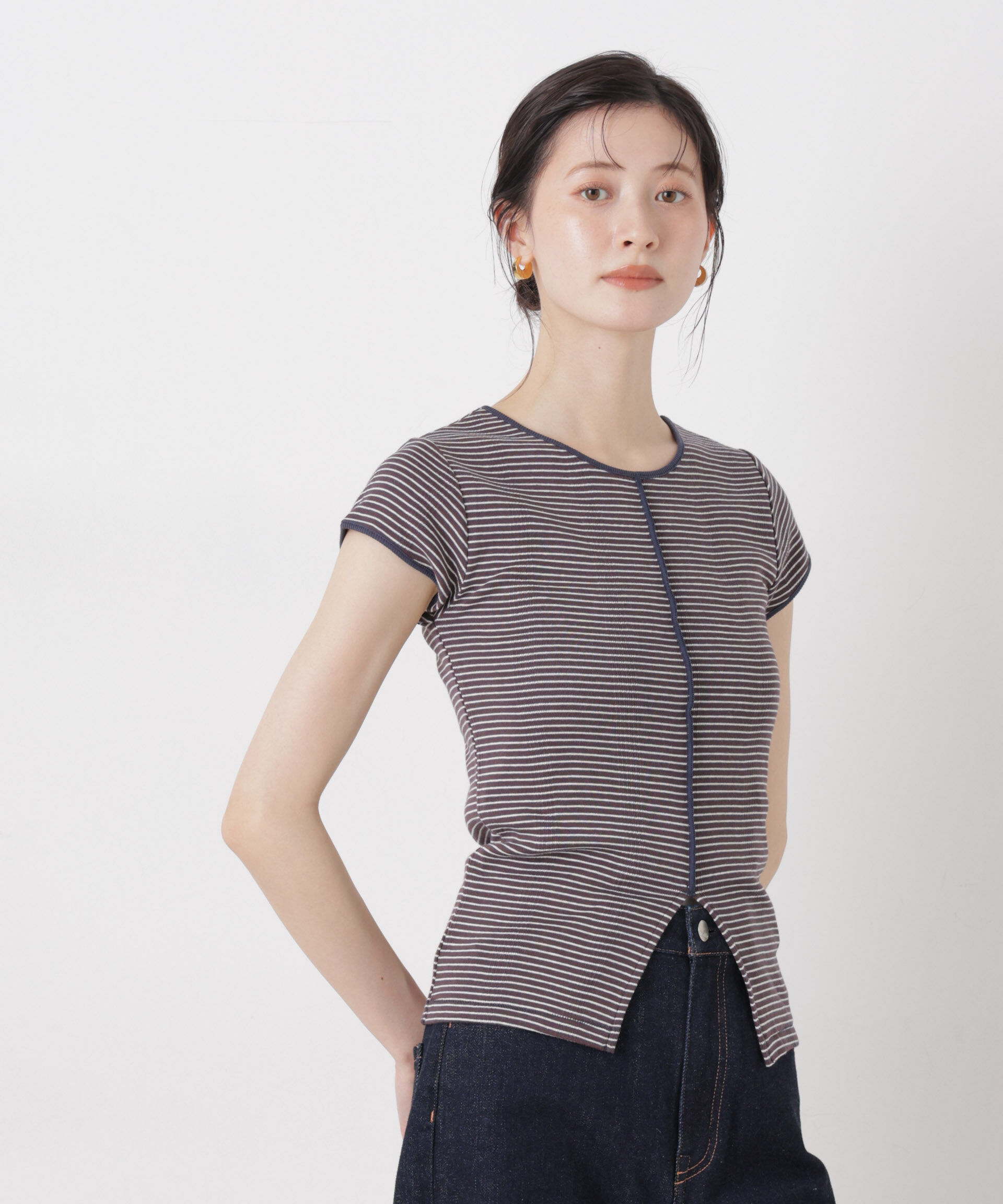 NANO universe「Robert P. Miller/Prib Slit S/S tee」|Tシャツ・カットソー|パターン21