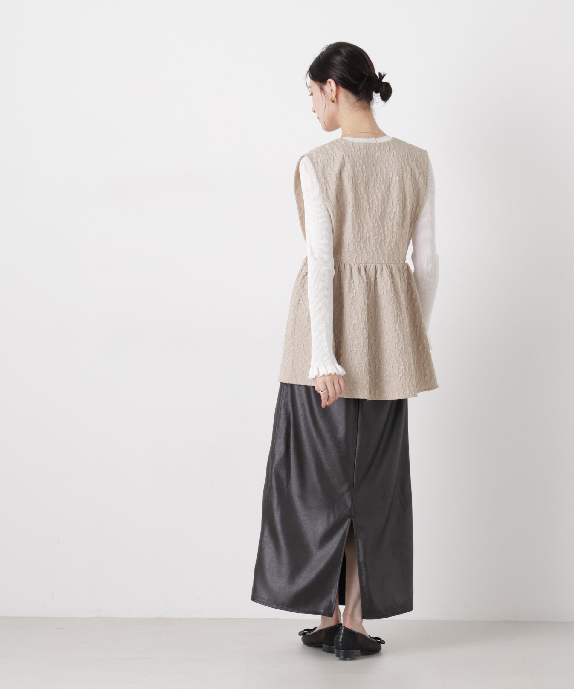 NANO universe「troisieme chaco/別注 PUFFY JACQUARD ジレ」|テーラードジャケット|
