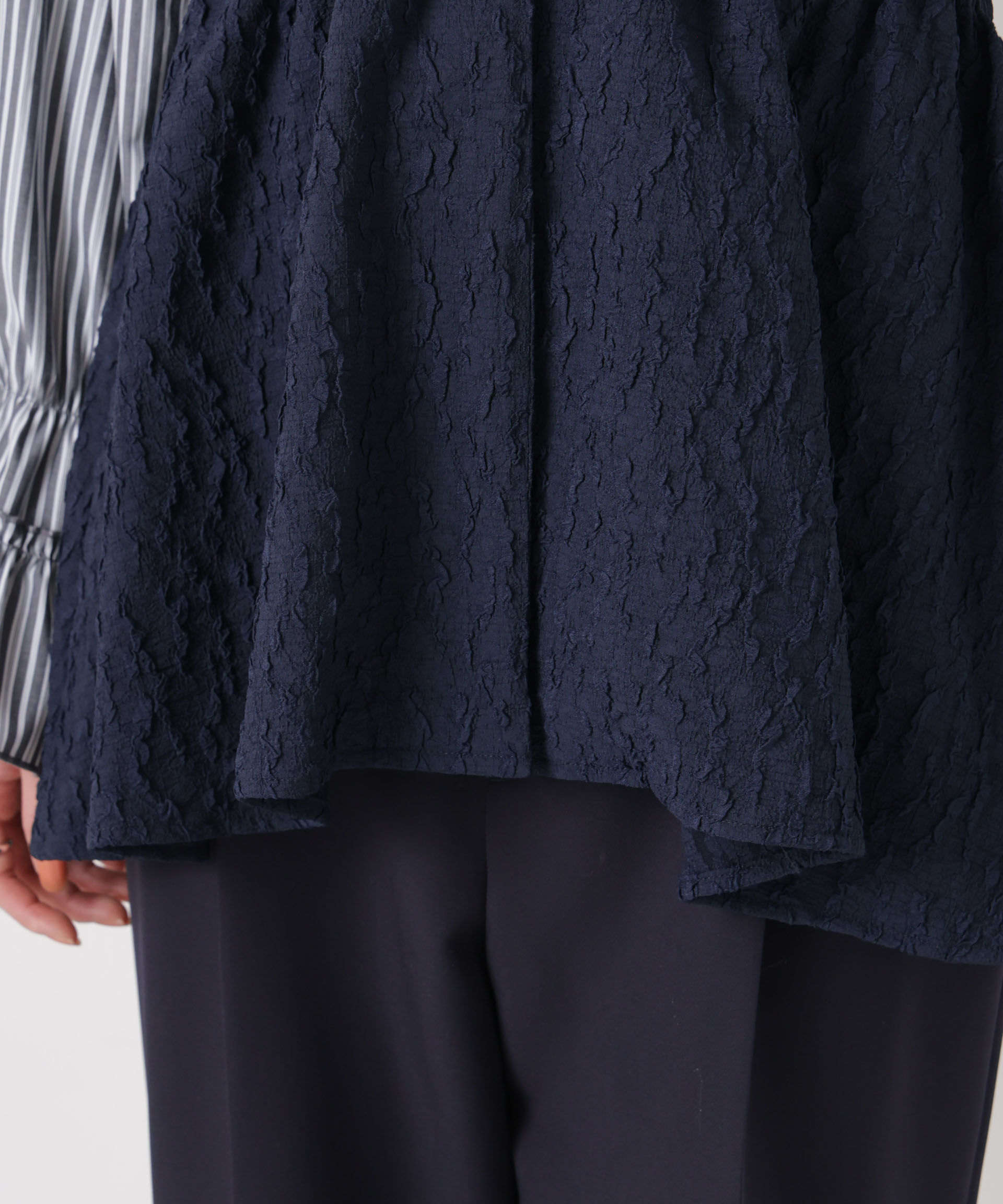 NANO universe「troisieme chaco/別注 PUFFY JACQUARD ジレ」|テーラードジャケット|