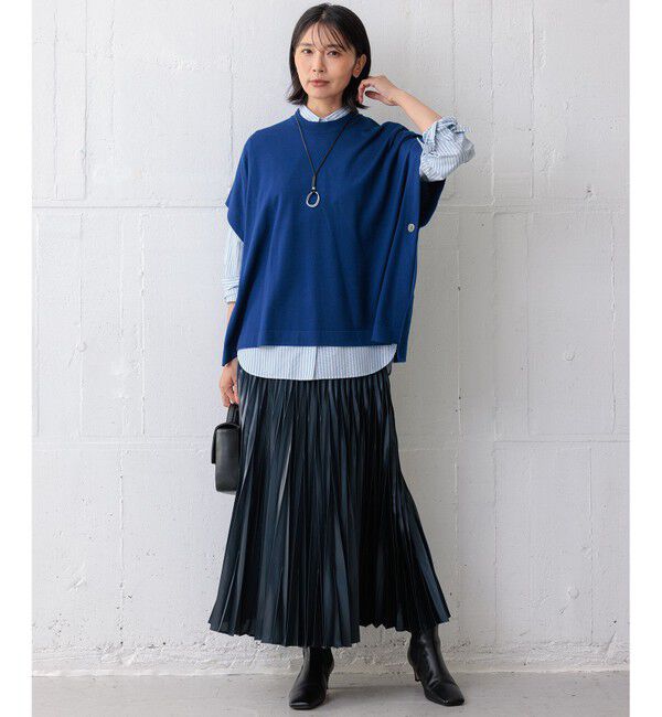 23区「【洗える】レザーライクプリーツ スカート」|スカート|