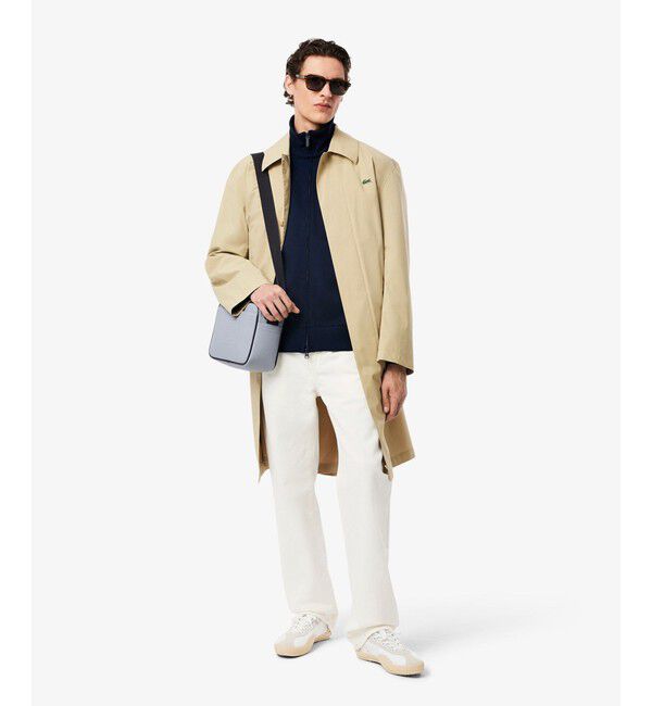 LACOSTE「鹿の子ダブルジップ ハイネック ドライバーズニット」|カーディガン|