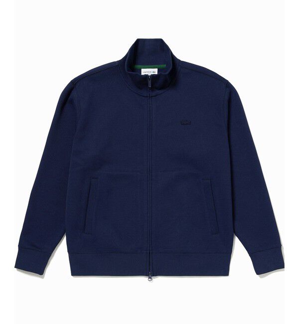 LACOSTE「鹿の子ダブルジップ ハイネック ドライバーズニット」|カーディガン|