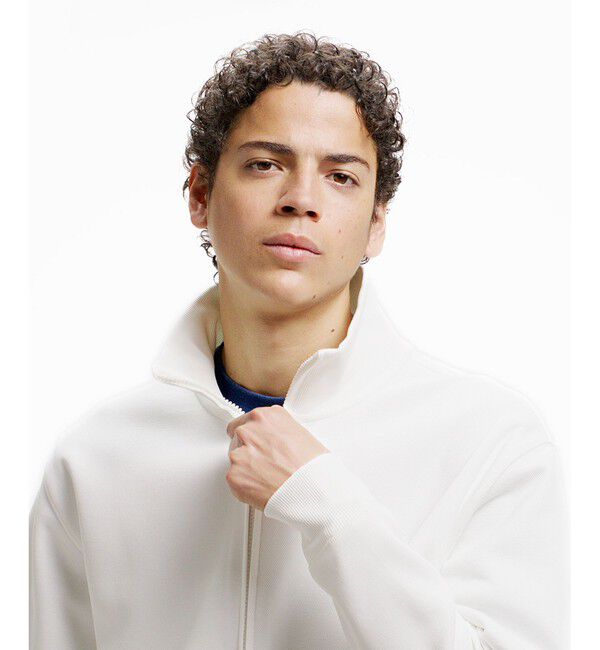 LACOSTE「鹿の子ダブルジップ ハイネック ドライバーズニット」|カーディガン|