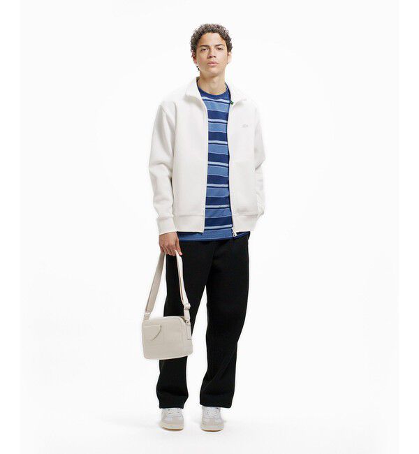 LACOSTE「鹿の子ダブルジップ ハイネック ドライバーズニット」|カーディガン|