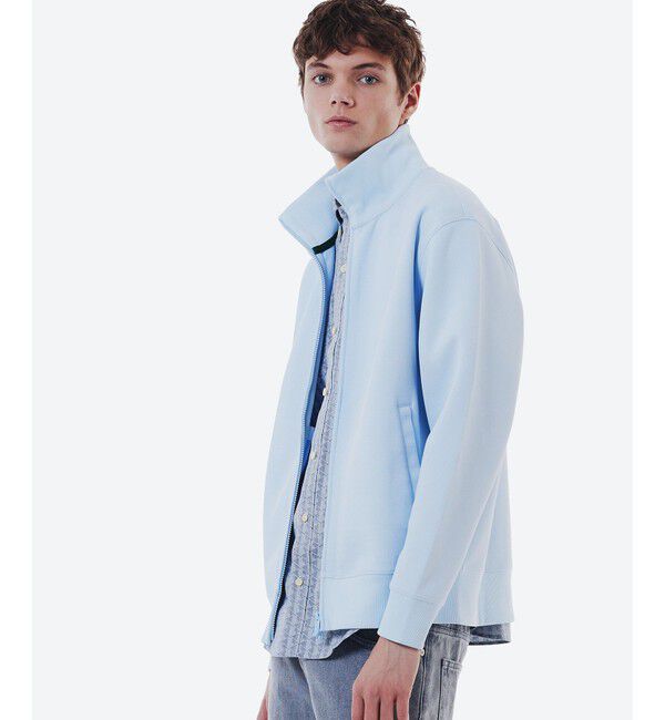 LACOSTE「鹿の子ダブルジップ ハイネック ドライバーズニット」|カーディガン|
