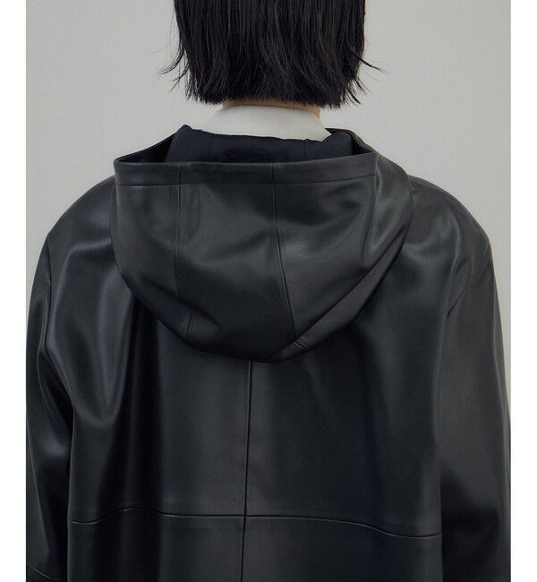 SALON adam et rope'「レザーライクフーデッドパーカー」|ブルゾン・スタジャン|
