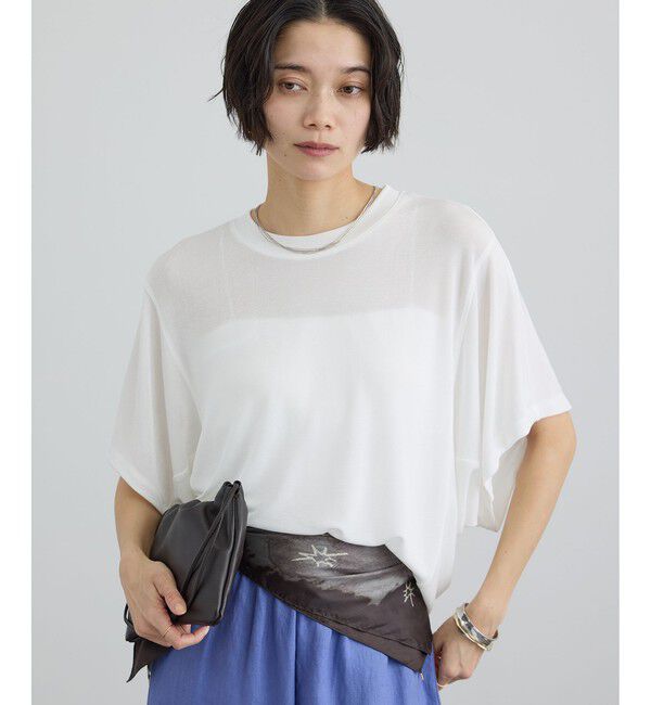 SALON adam et rope'「【WEB限定】ジービルニュアンスTシャツ」|Tシャツ・カットソー|オフホワイト(15)