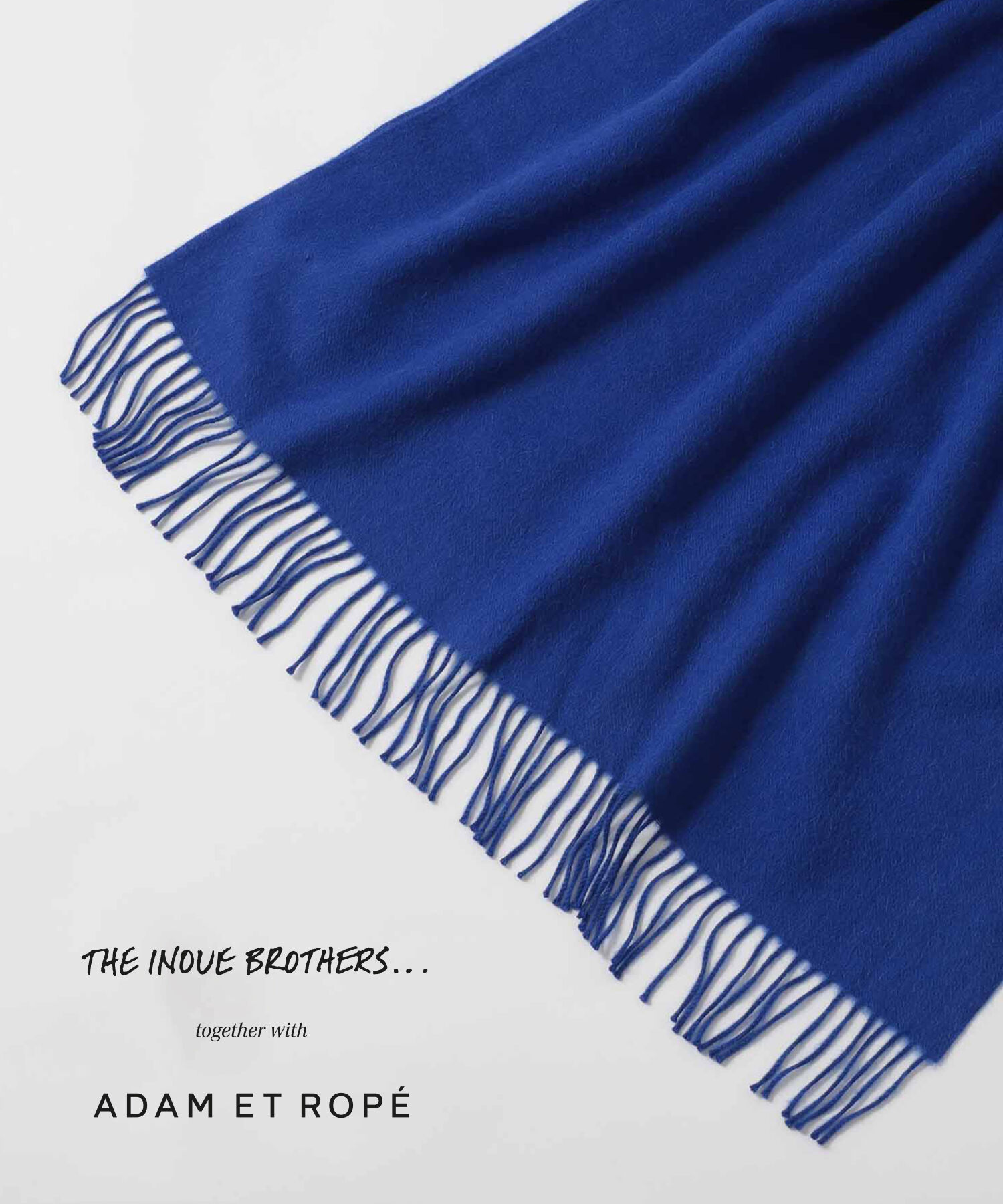 ADAM ET ROPE'「【THE INOUE BROTHERS together with ADAM ET ROPE'】大判ストール / UNISEX」|マフラー|ブルー(44)