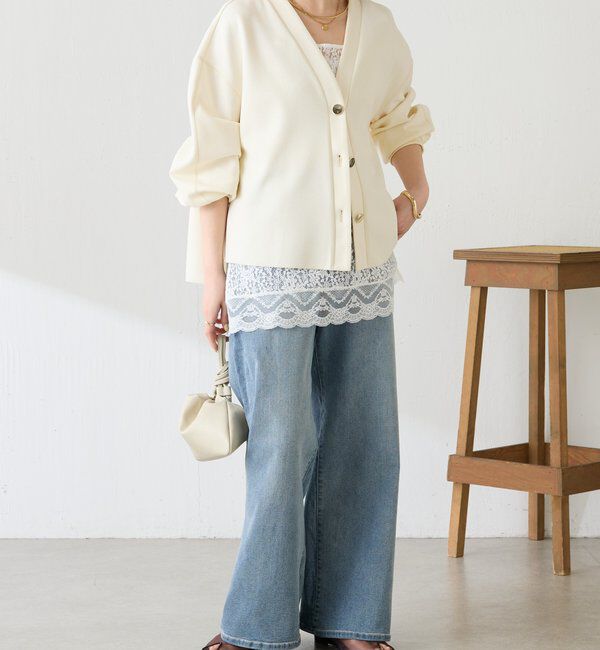  「《WEB限定/体型カバー/再入荷》メタル釦ジョーゼットカーディガン」|Tシャツ・カットソー|