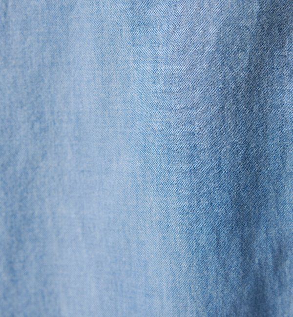  「【涼しいデニムシャツ/体型カバー】Q.anos ドルマンシアーデニムシャツ」|シャツ・ブラウス|