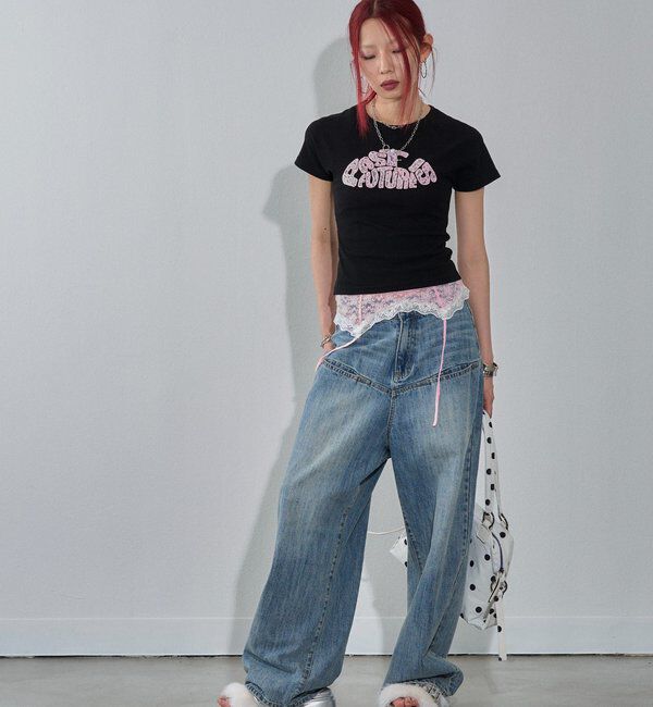  「【WEB限定カラーあり】デフォルメレースロゴチビT」|Tシャツ・カットソー|