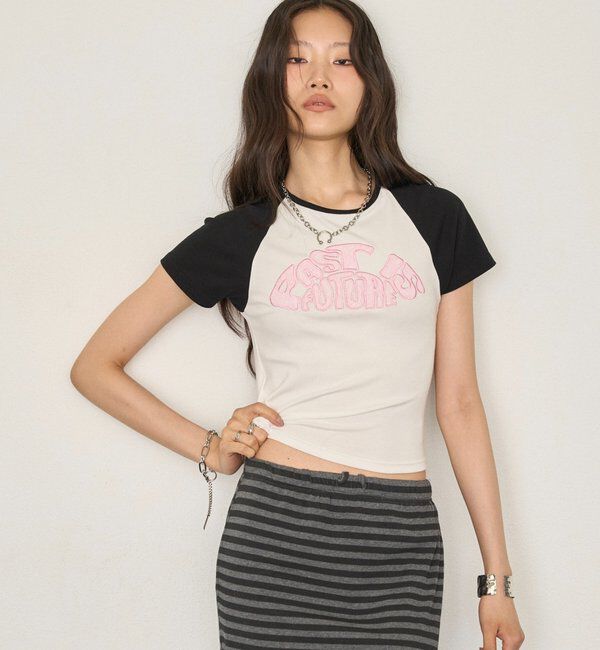  「【WEB限定カラーあり】デフォルメレースロゴチビT」|Tシャツ・カットソー|