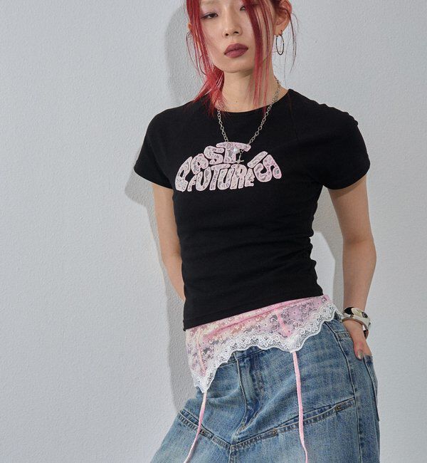  「【WEB限定カラーあり】デフォルメレースロゴチビT」|Tシャツ・カットソー|