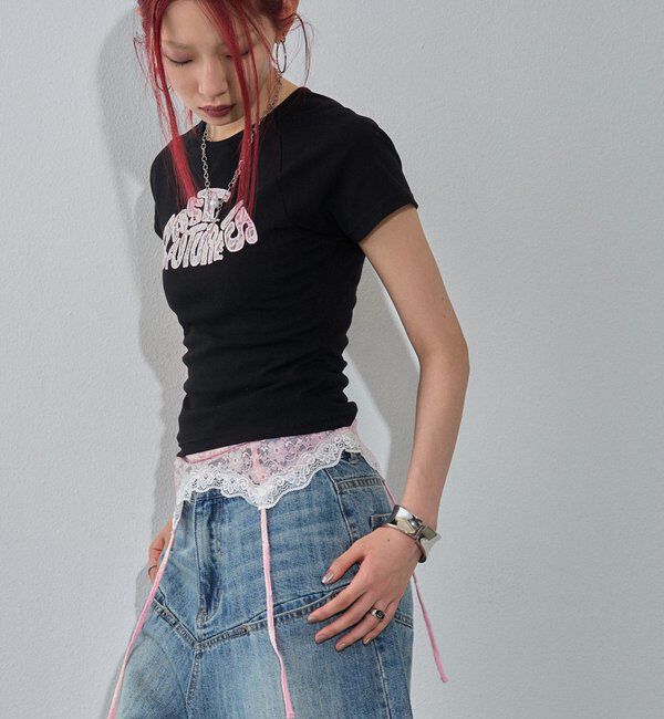  「【WEB限定カラーあり】デフォルメレースロゴチビT」|Tシャツ・カットソー|