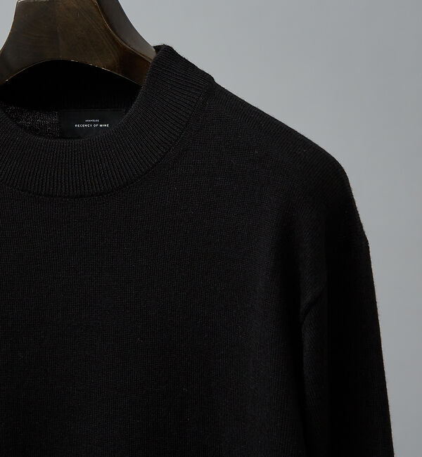 ABAHOUSE「【カシミアタッチ】Pure Merino ハイゲージモックネック ニット」|ニット・セーター|