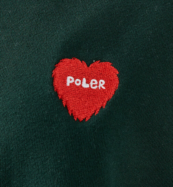 ABAHOUSE「【POLER / ポーラー】HEART LOGO EMBROIDERY CREW」|スウェット・ジャージ|