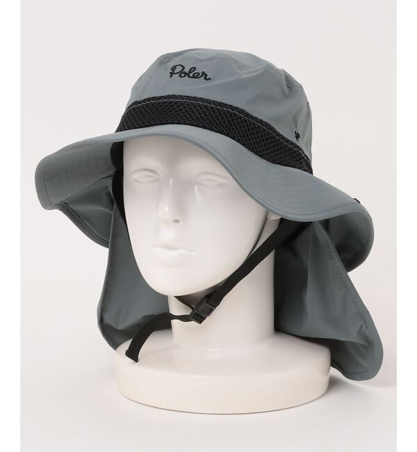 ABAHOUSE「【POLeR/ポーラー】SUNGUARD SURF HAT/サンガード付ハット」|その他|グレー