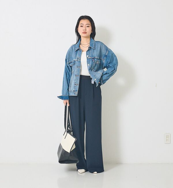 Rouge vif「【人気追加】ストレッチダンボールタックワイドパンツ」|その他|