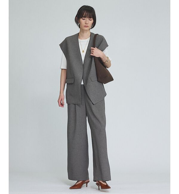 qualite「【セットアップ対応】ウールライクワイドパンツ」|その他|