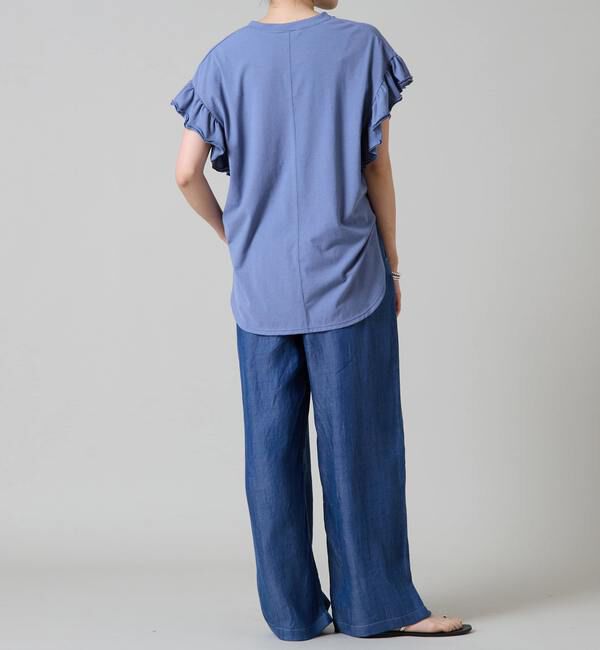 Liesse「袖フリルノースリーブカットソー」|Tシャツ・カットソー|