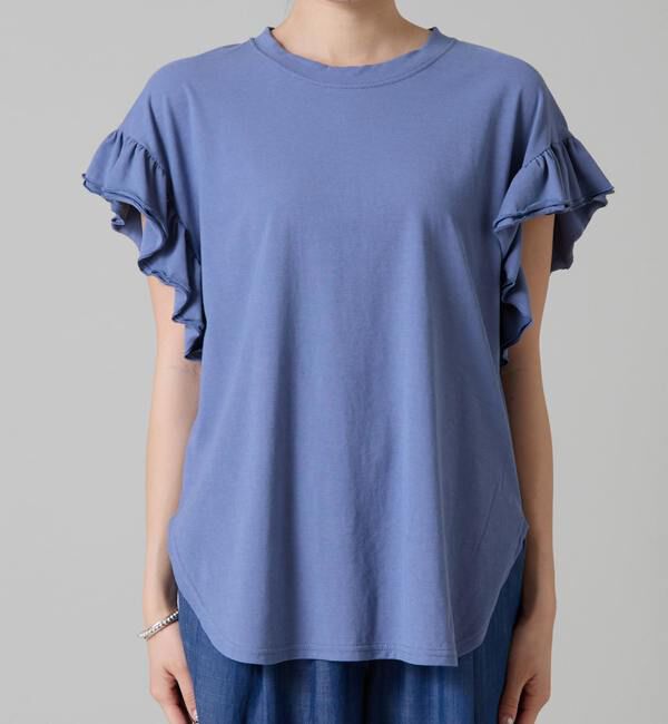 Liesse「袖フリルノースリーブカットソー」|Tシャツ・カットソー|