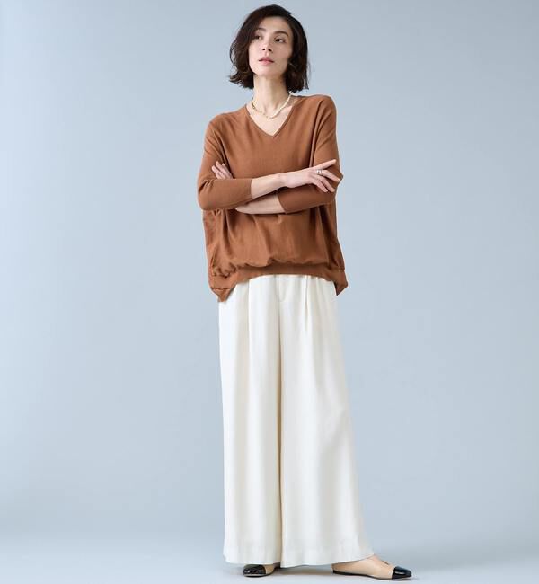 Liesse「【定番】Vネックドルマンニット」|ニット・セーター|