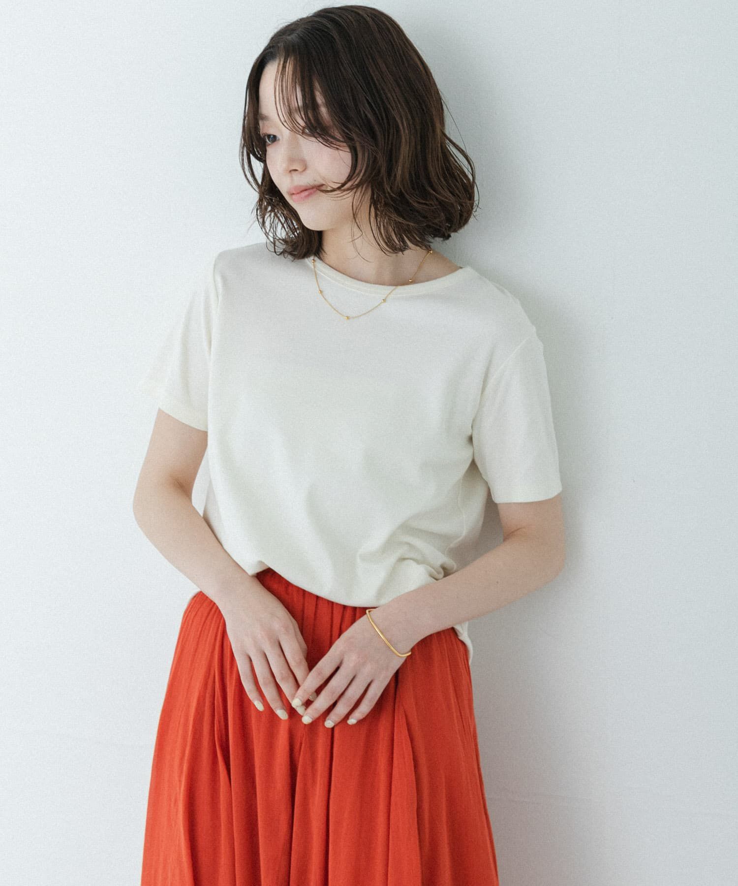 Sonny Label 「オーガニックコットンコンパクトスムースTシャツ」|Tシャツ・カットソー|