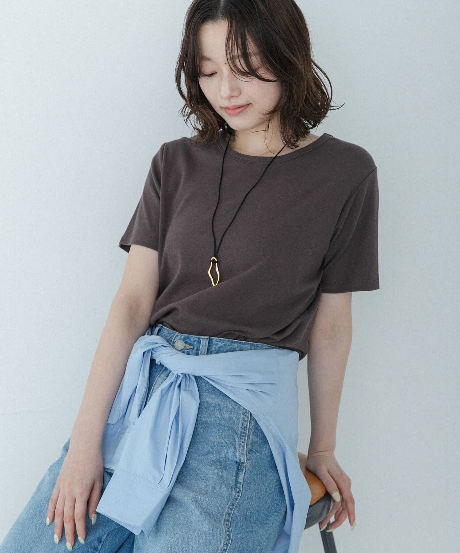 Sonny Label 「オーガニックコットンコンパクトスムースTシャツ」|Tシャツ・カットソー|