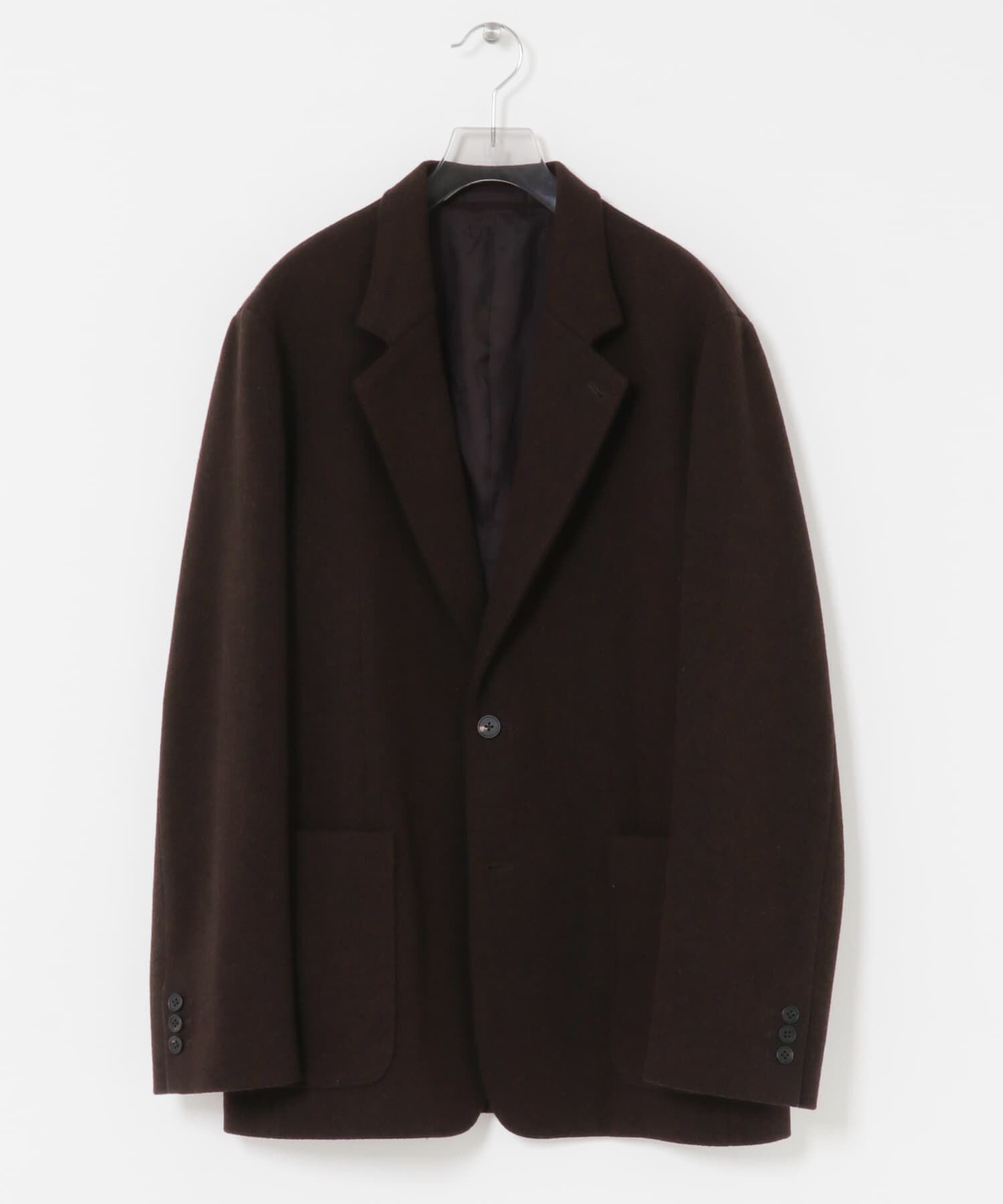 URBAN RESEARCH「new basic　VINTAGE WOOL TWEED JACKET」|ノーカラーコート|