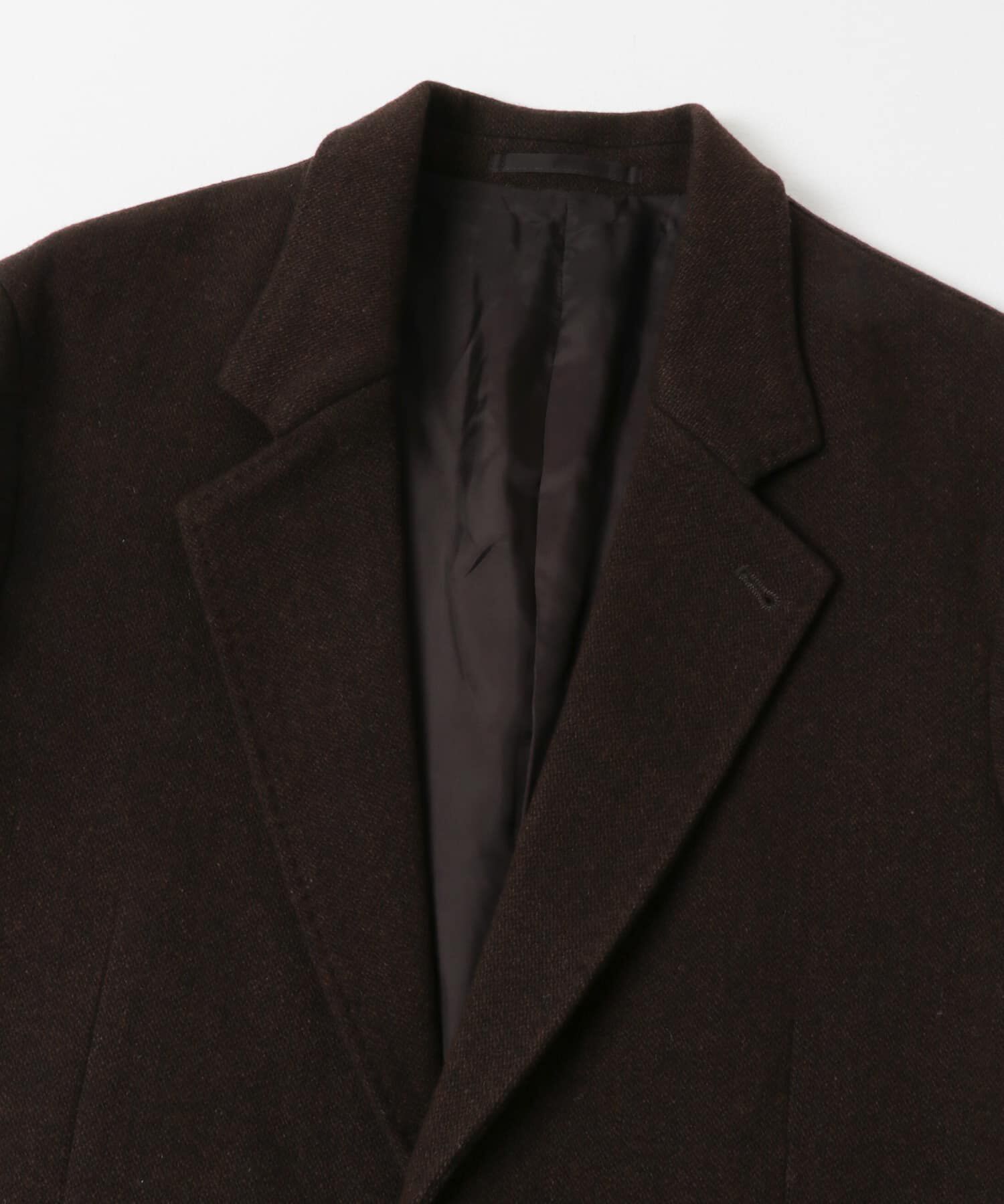 URBAN RESEARCH「new basic　VINTAGE WOOL TWEED JACKET」|ノーカラーコート|