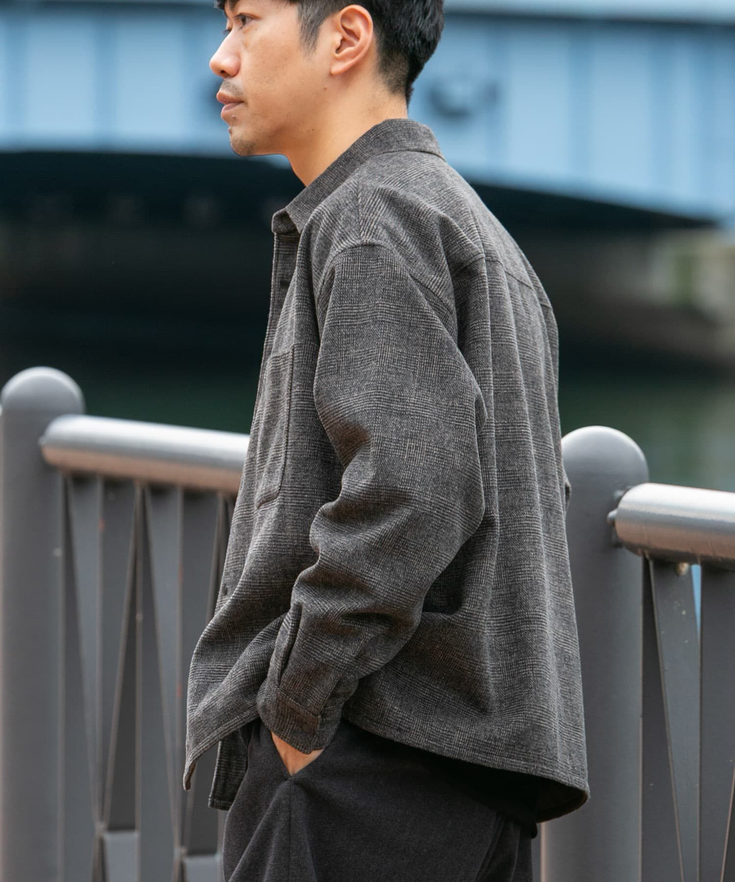 URBAN RESEARCH ROSSO「ウールライクCPOシャツブルゾン」|ブルゾン・スタジャン|