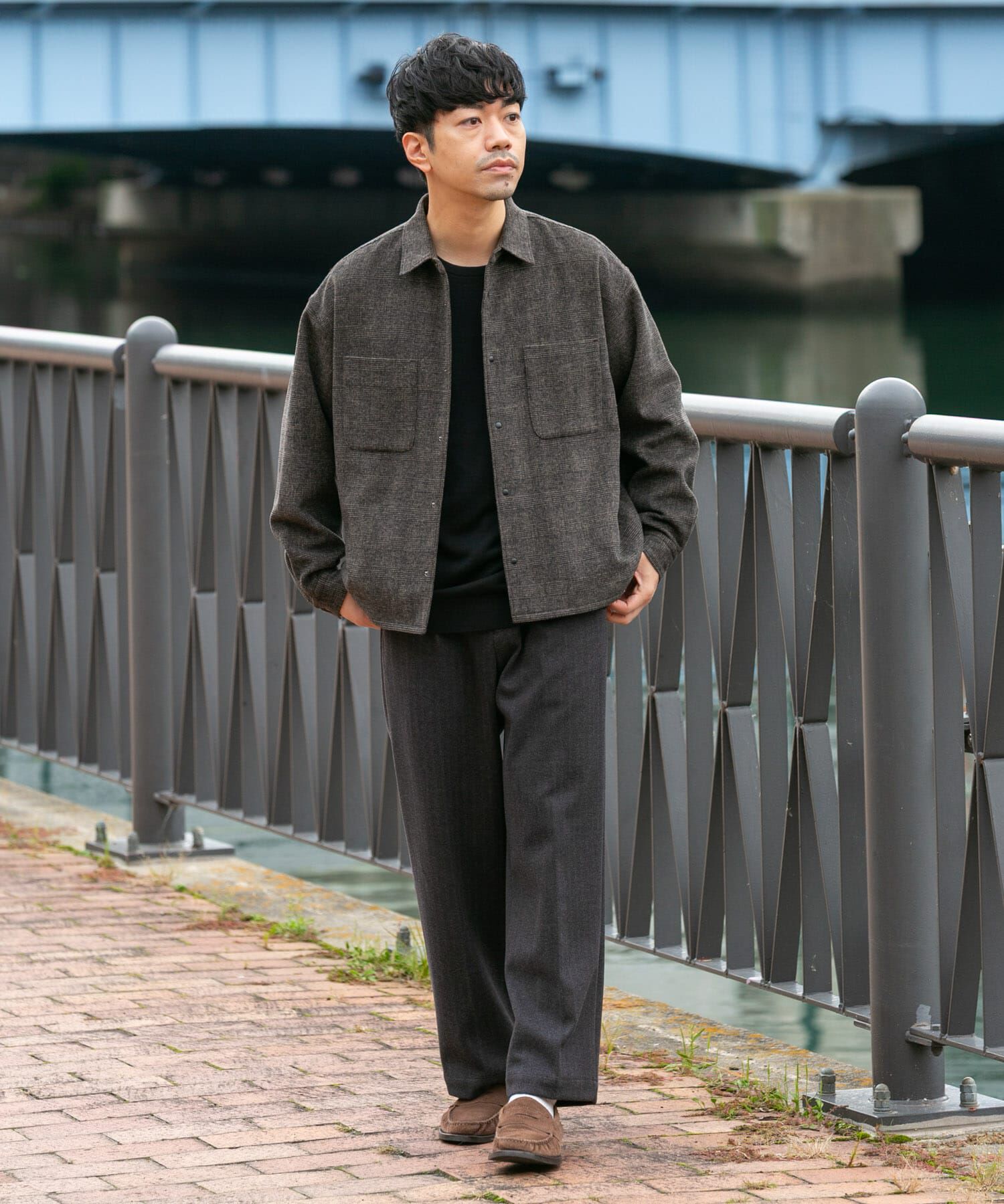 URBAN RESEARCH ROSSO「ウールライクCPOシャツブルゾン」|ブルゾン・スタジャン|
