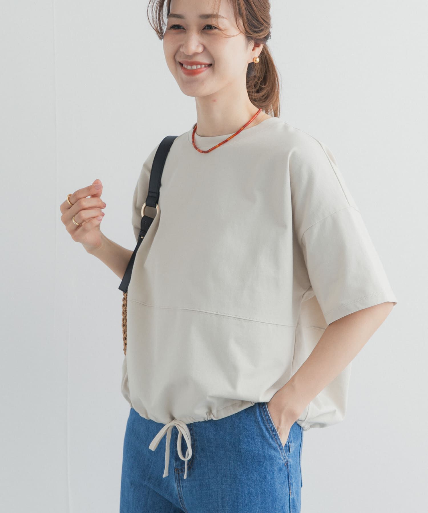 URBAN RESEARCH DOORS「ヘムドロストプルオーバー」|Tシャツ・カットソー|
