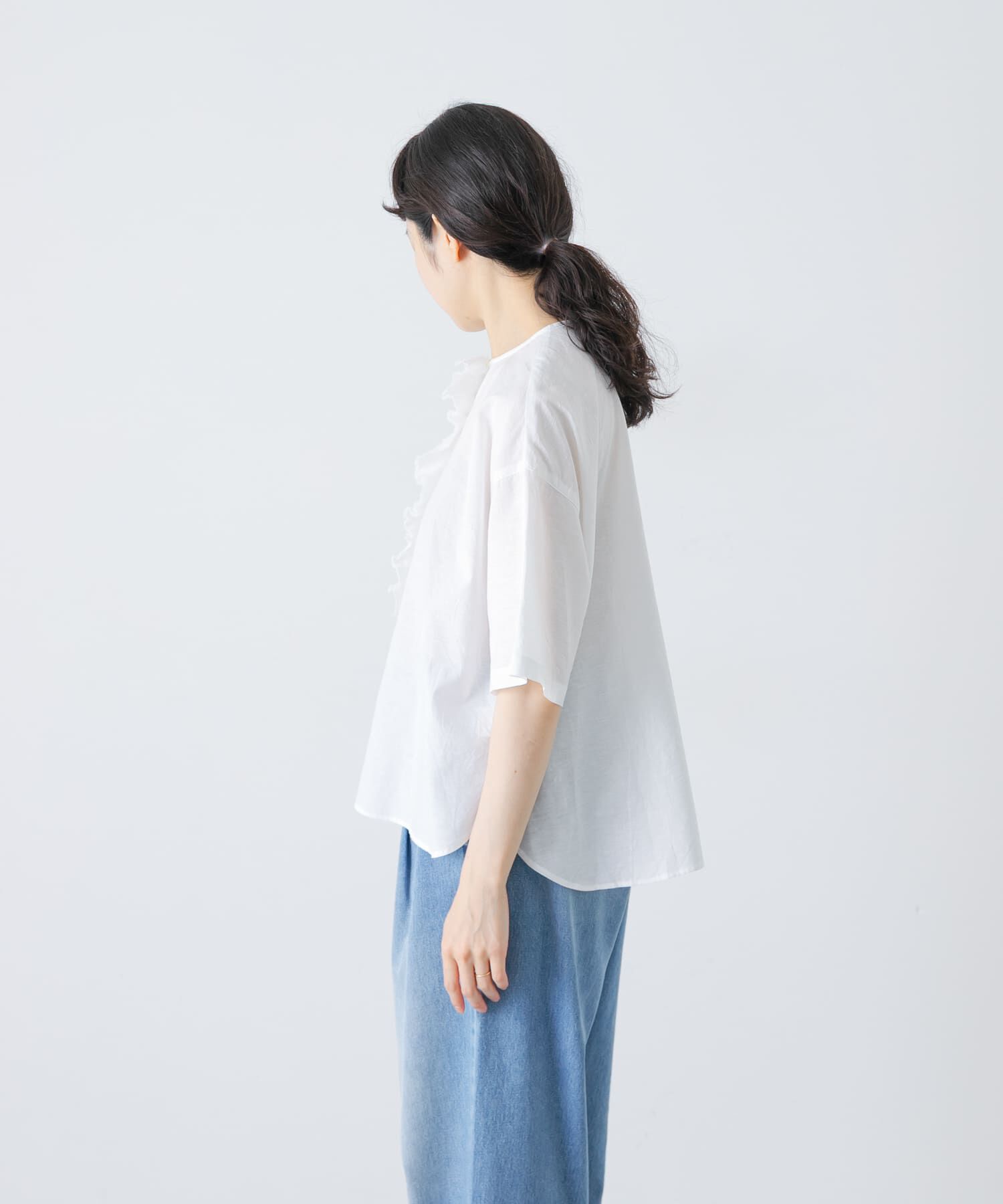 コットンリネンフリルプルオーバー（かぐれ）｜ルミネのファッション