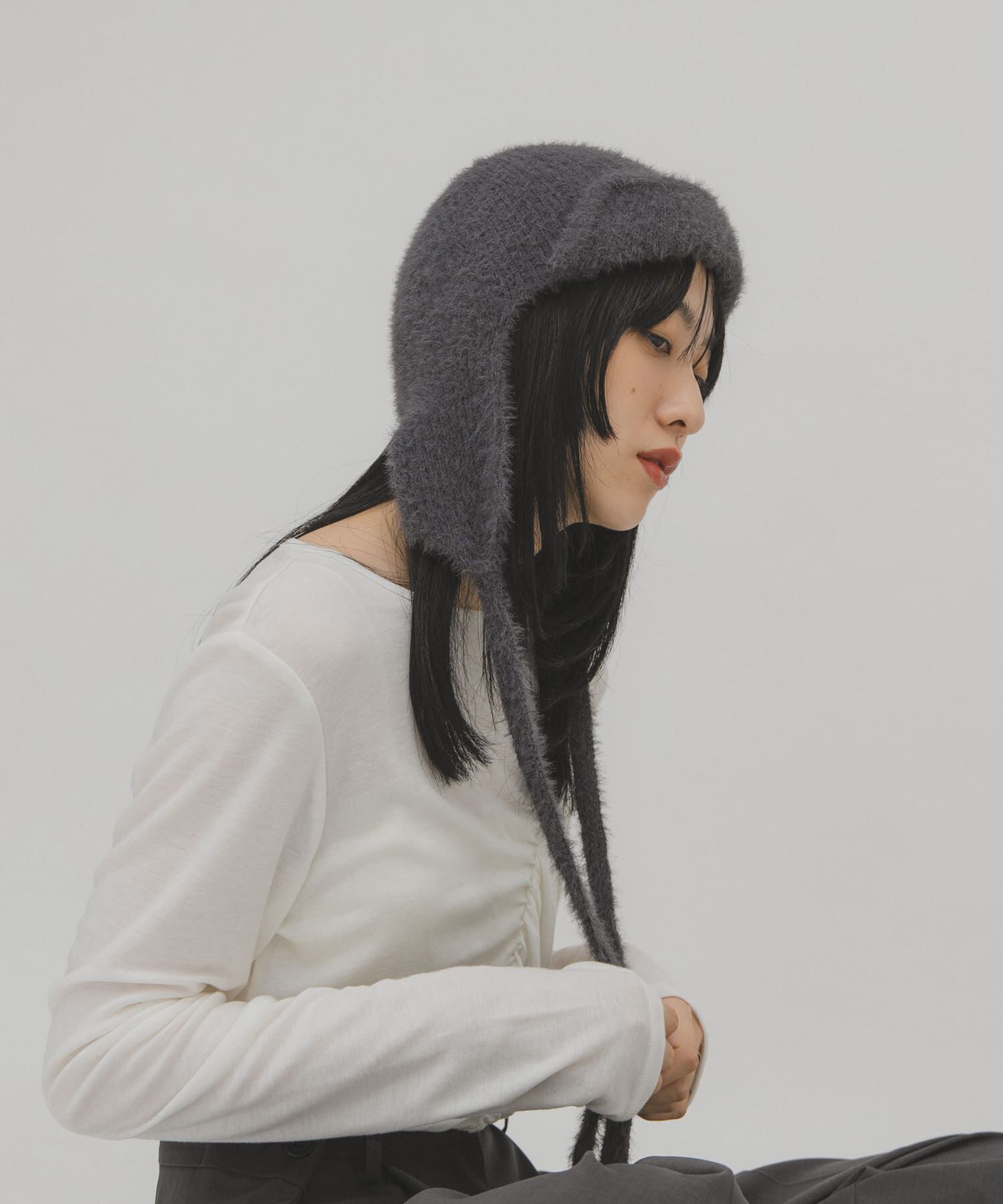 「シャギーフライトニットHAT」|ニット帽|