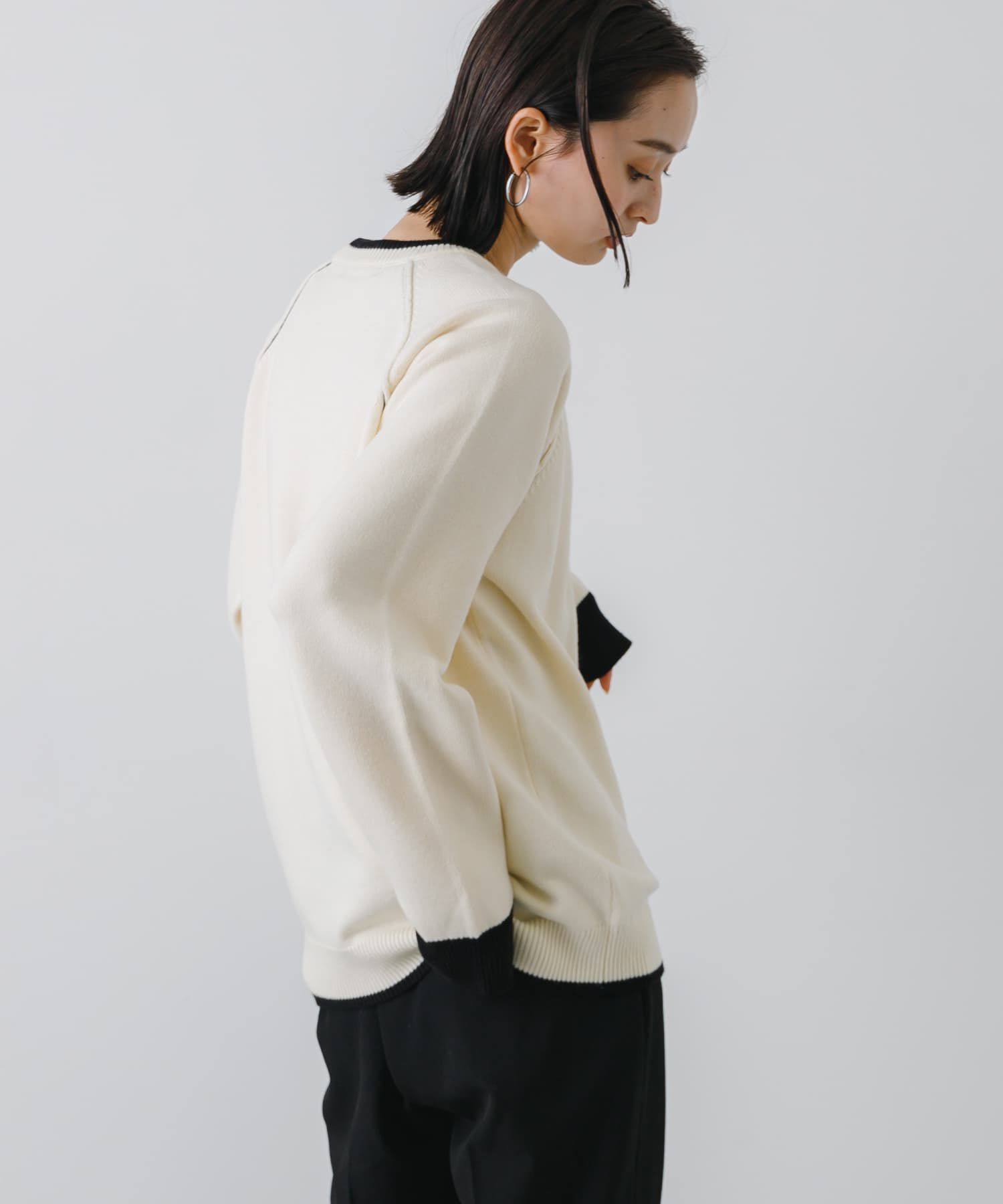 SENSE OF PLACE by URBAN RESEARCH「『ユニセックス』『洗濯可』ストレッチリブハイショクラインニット」|ニット・セーター|