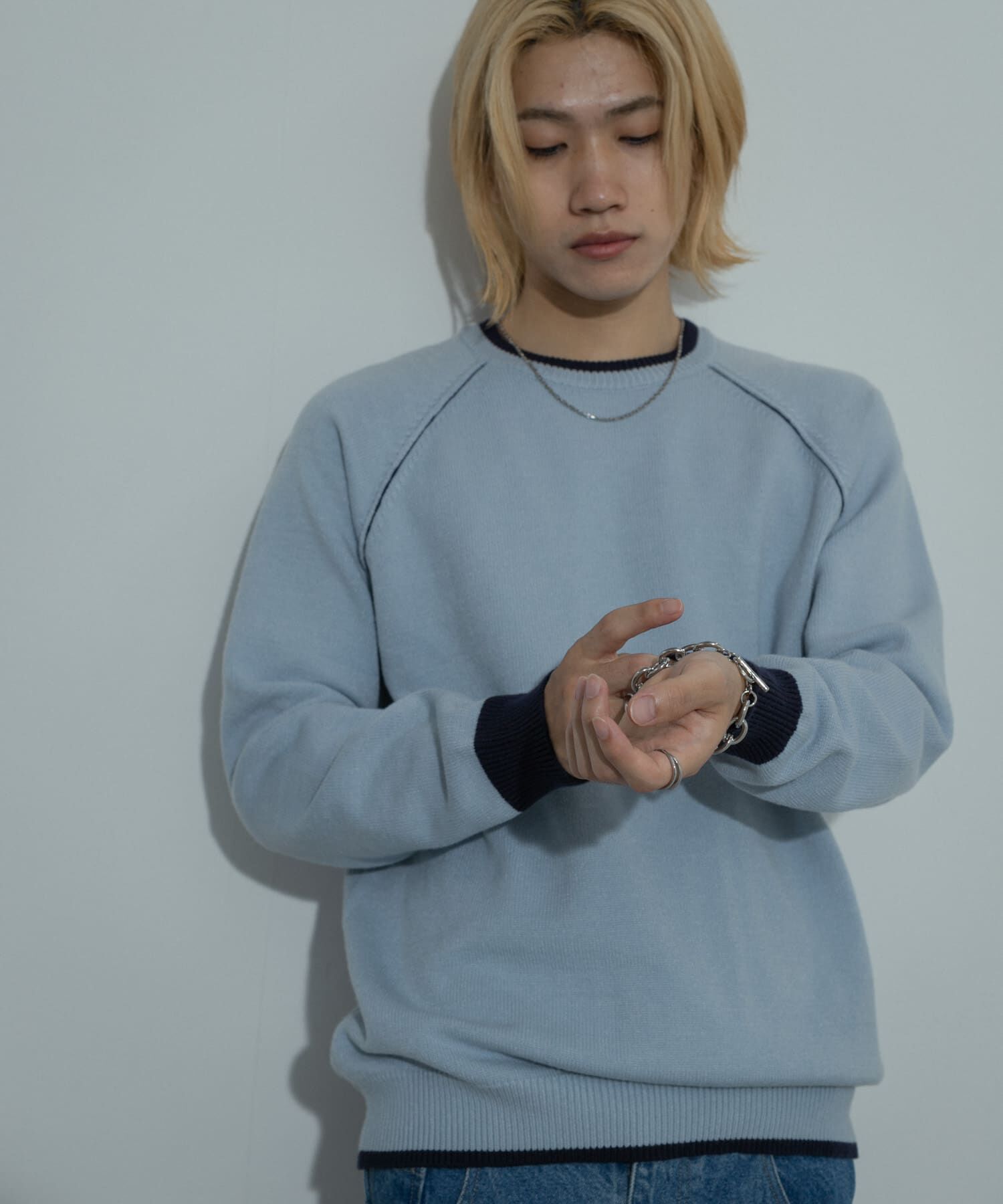 SENSE OF PLACE by URBAN RESEARCH「『ユニセックス』『洗濯可』ストレッチリブハイショクラインニット」|ニット・セーター|