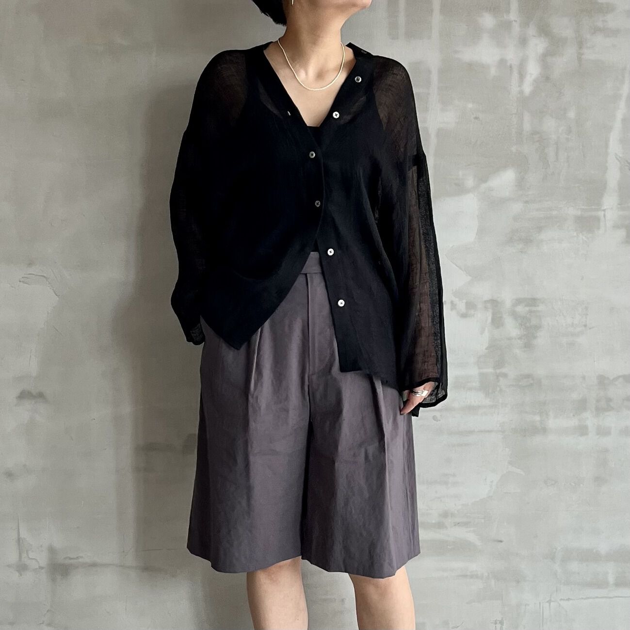 HELIOPOLE「HELIOPOLE the Editor PT(bio linen Bermuda)」|チノ|