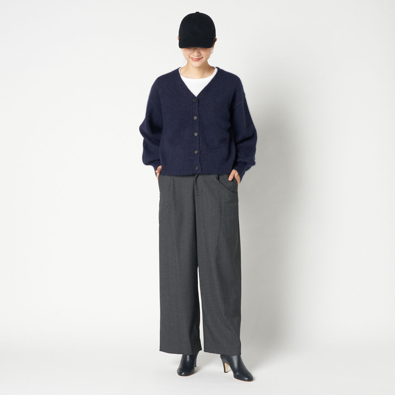 HELIOPOLE「HELIOPOLE GLITTER RACCOON CARDIGAN」|ニット・セーター|
