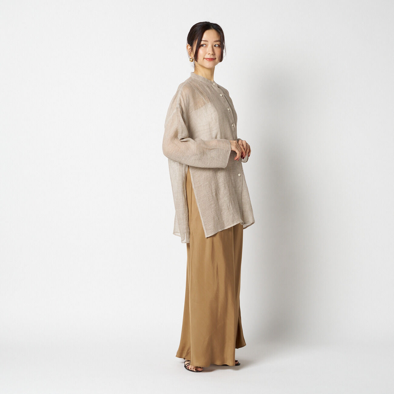 HELIOPOLE「HELIOPOLE CUPRO MAXI FLARE SKIRT」|スカート|