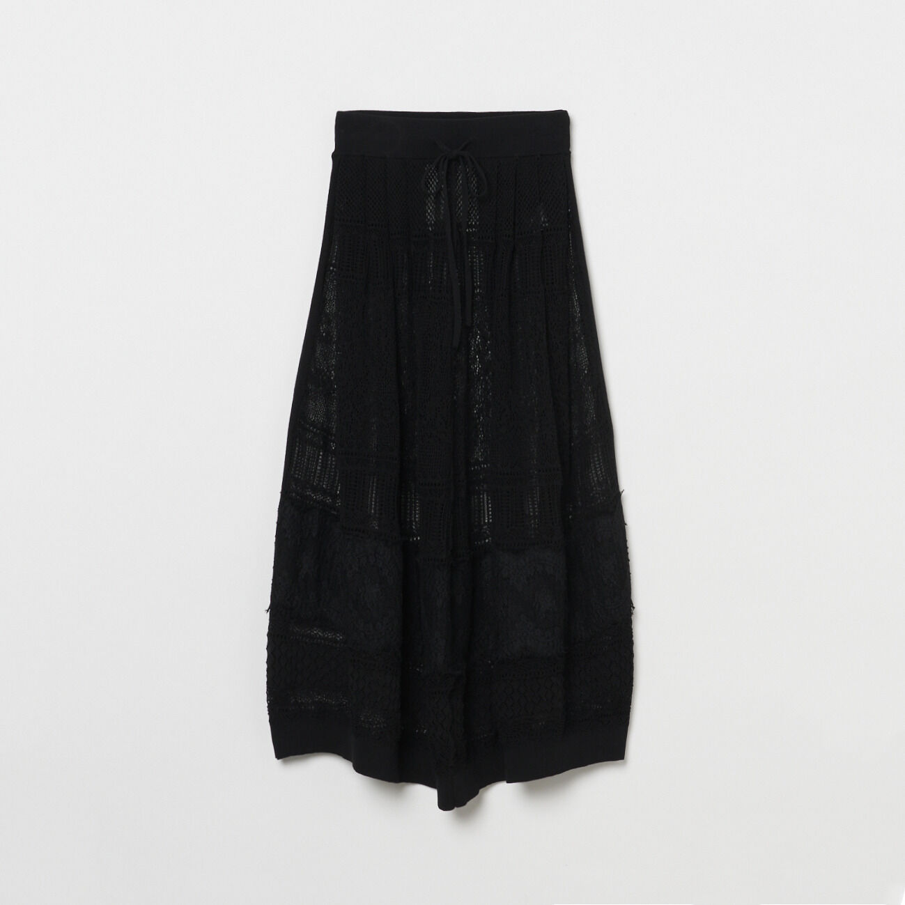  「boussole LACE FLAIR SKIRT」|スカート|ブラック