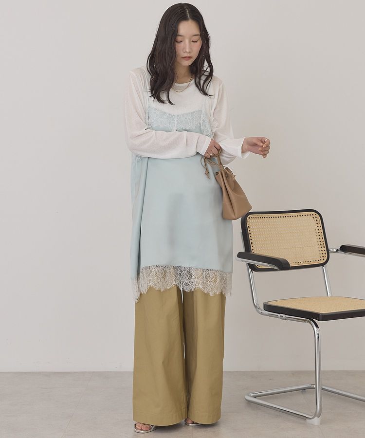 AMERICAN HOLIC「レースサテンキャミワンピース」|ワンピース|