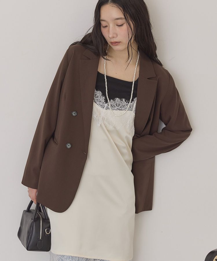 AMERICAN HOLIC「レースサテンキャミワンピース」|ワンピース|