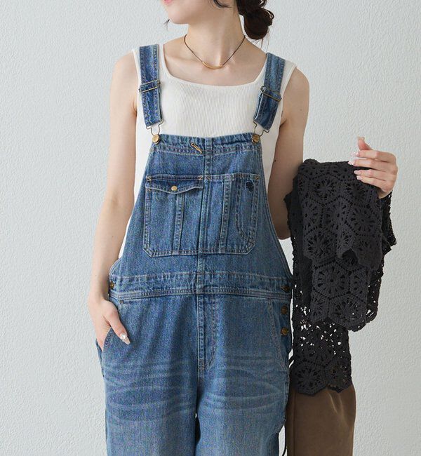  「綿麻デニムサロペット」|その他|