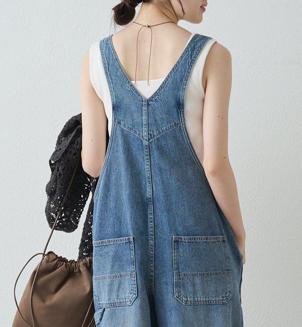  「綿麻デニムサロペット」|その他|