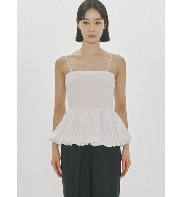 MIDIUMISOLID「MIDIUMISOLID for Ladies バルーンチューブトップ」|Tシャツ・カットソー|オフホワイト