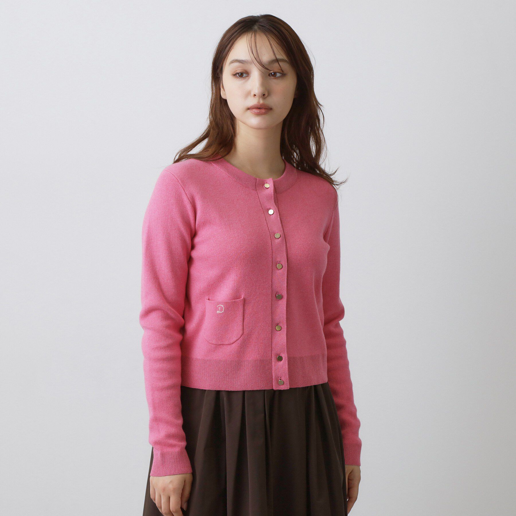 DRESSTERIOR「ウォッシャブルコットンカシミヤ混カーテ」|カーディガン|