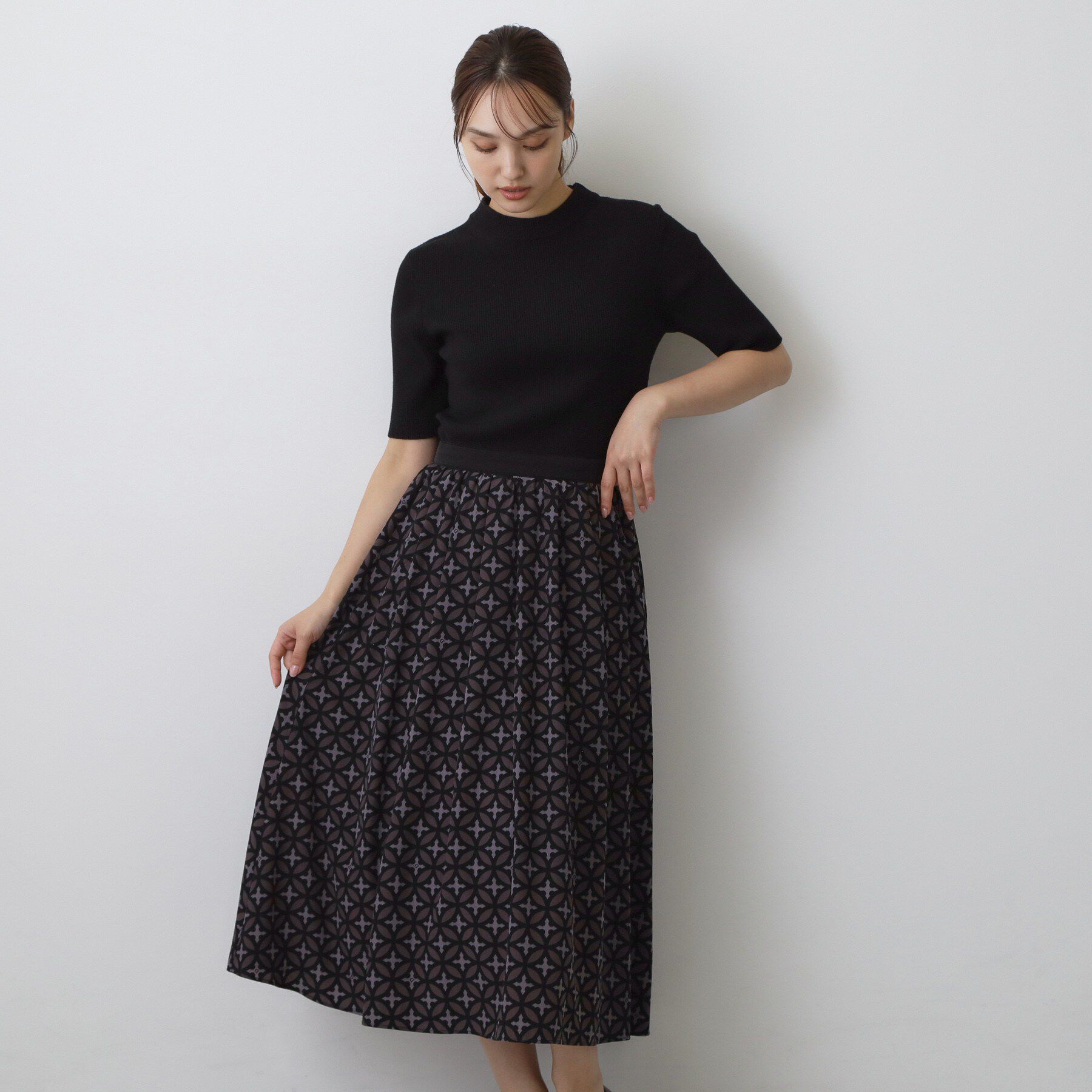 DRESSTERIOR「オーバーラップコンビワンピース」|ワンピース|